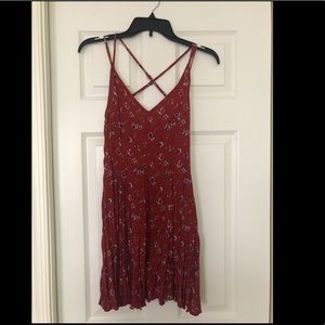 Red floral sundress
